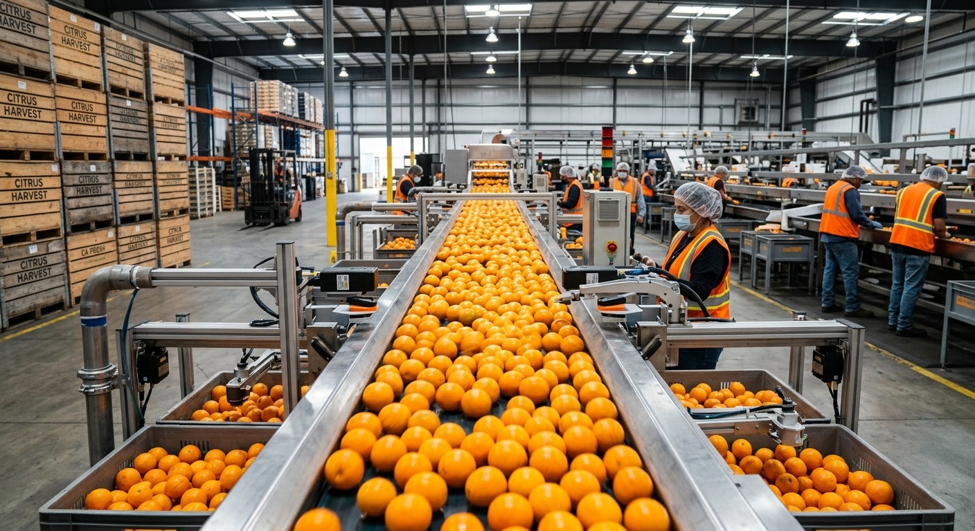 Citrus packhouse processing line